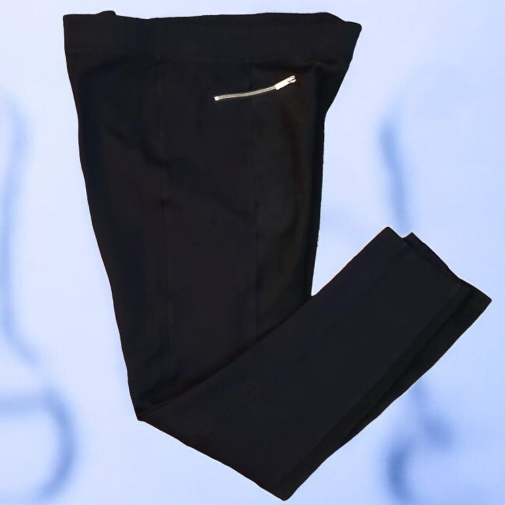Karl Lagerfeld Paris Black Velour Soft Pull-On Style Pants Sz XL/16